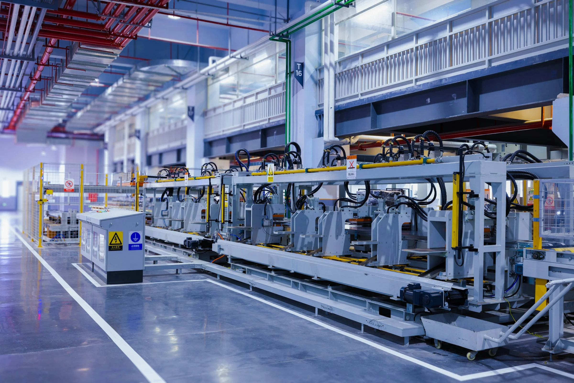 Industrial machinery on a factory floor